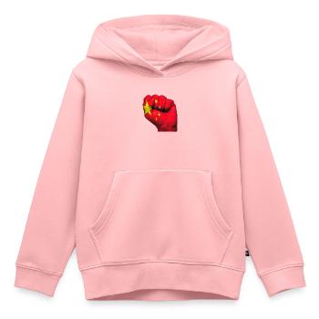 Fist China - Kids Premium Organic Hoodie - rose - Front - AI Model Kid Female (0cm)
