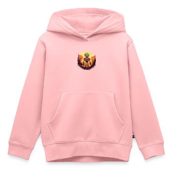 Robot - Kinder Premium Organic Hoodie - Rosa - Vorne - AI Model Kid Female (0cm)