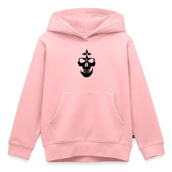 Breizh piraten todes kopf krass hermine bretonisch - Kinder Premium Organic Hoodie - Rosa - Vorne - AI Model Kid Female (0cm)