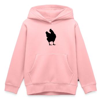 poulet - Sweat Premium à capuche enfant bio - rose - Devant - AI Model Kid Female (0cm)