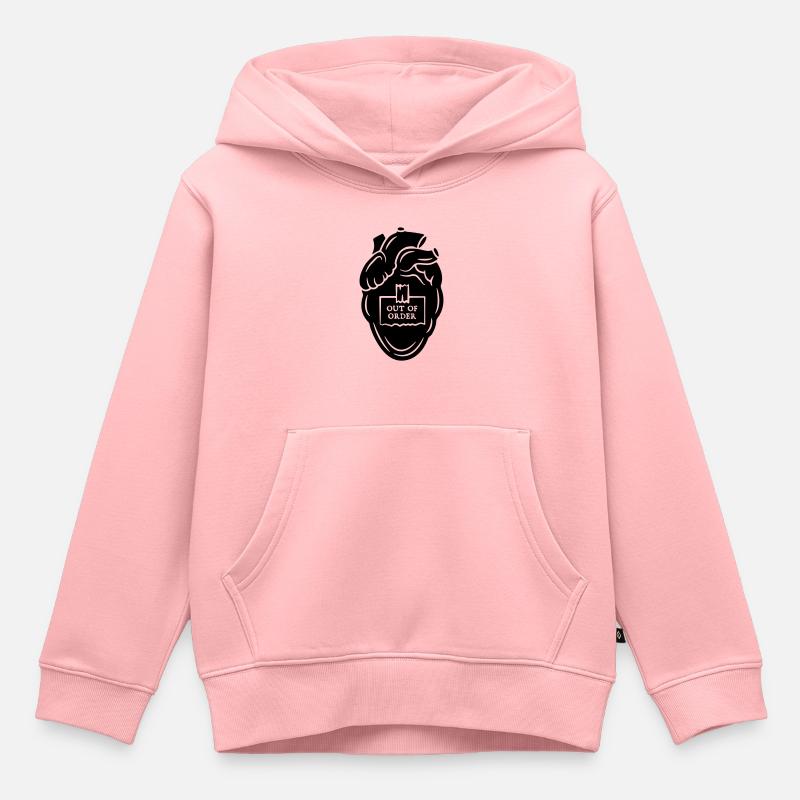 Cœur - Hors d’usage - Sweat Premium à capuche enfant bio - rose