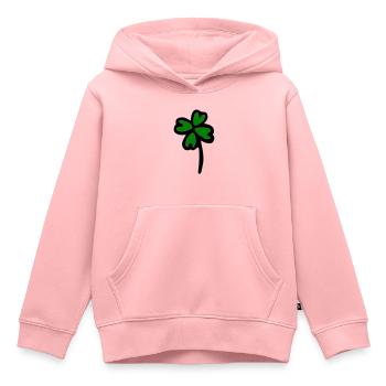 Kleeblatt - Kinder Premium Organic Hoodie - Rosa - Vorne - AI Model Kid Female (0cm)