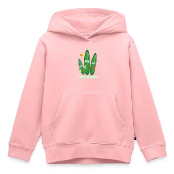 gurken familie,gurken,gurke,malle, Mallorca - Kinder Premium Organic Hoodie - Rosa - Vorne - AI Model Kid Female (0cm)