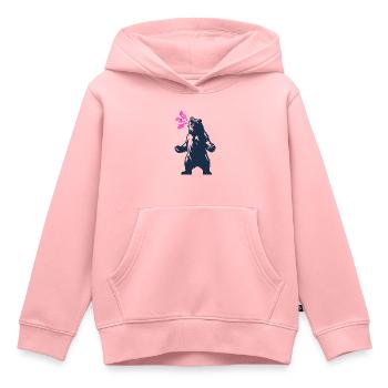 roaring bear neon - Kids Premium Organic Hoodie - rose - Front - AI Model Kid Female (0cm)
