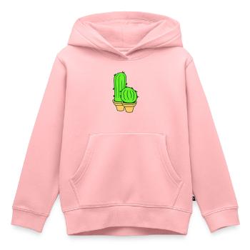 2 petits Cactus Cactus Épines Desert Pot de Fleurs - Sweat Premium à capuche enfant bio - rose - Devant - AI Model Kid Female (0cm)