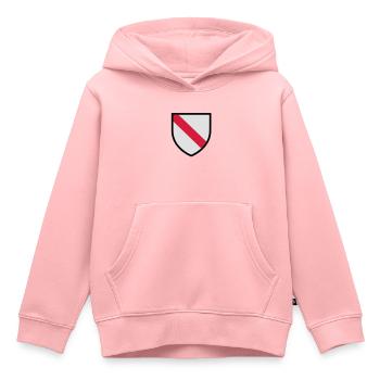 Blason Strasbourg (T) - Sweat Premium à capuche enfant bio - rose - Devant - AI Model Kid Female (0cm)