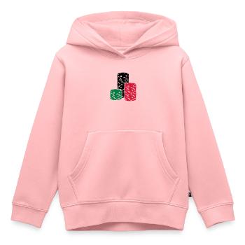 Poker - Kinder Premium Organic Hoodie - Rosa - Vorne - AI Model Kid Female (0cm)