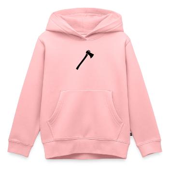 Hache - Sweat Premium à capuche enfant bio - rose - Devant - AI Model Kid Female (0cm)