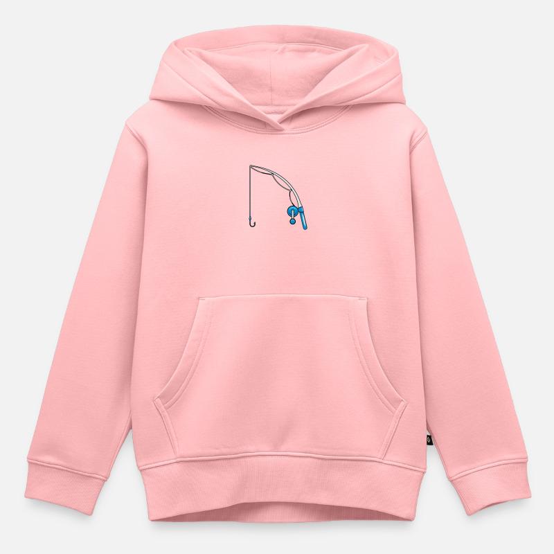 bébé enfant de pêche - Sweat Premium à capuche enfant bio - rose