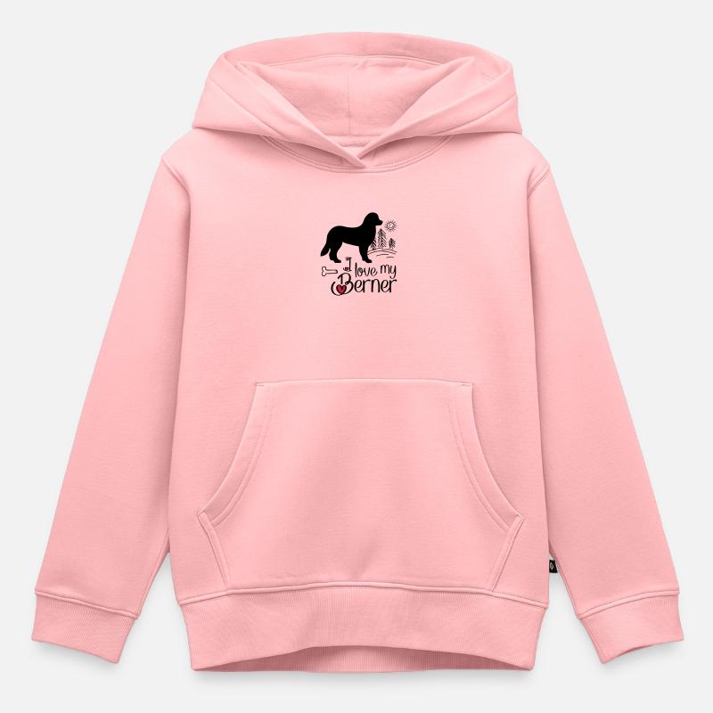 Bernois - Sweat Premium à capuche enfant bio - rose