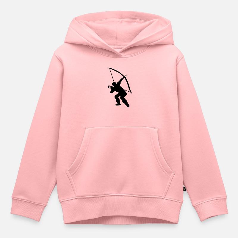 Archery longbow medieval design - Kinder Premium Organic Hoodie - Rosa