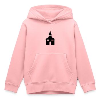 kirche - Kinder Premium Organic Hoodie - Rosa - Vorne - AI Model Kid Female (0cm)