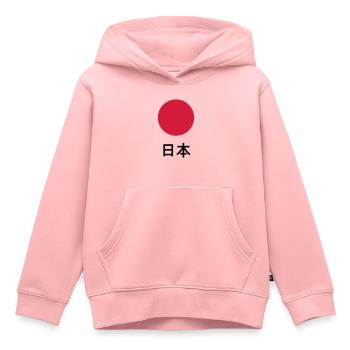 Japon / Nippon / Nihon - Sweat Premium à capuche enfant bio - rose - Devant - AI Model Kid Female (0cm)