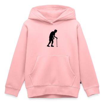 Silhouette von Grossvater - Kinder Premium Organic Hoodie - Rosa - Vorne - AI Model Kid Female (0cm)