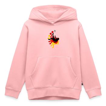 Fallrückzieher Fußball Fußballer Elfmeter Spieler - Kinder Premium Organic Hoodie - Rosa - Vorne - AI Model Kid Female (0cm)