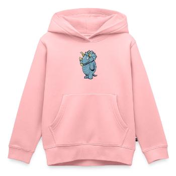 Triceratops - Kids Premium Organic Hoodie - rose - Front - AI Model Kid Female (0cm)