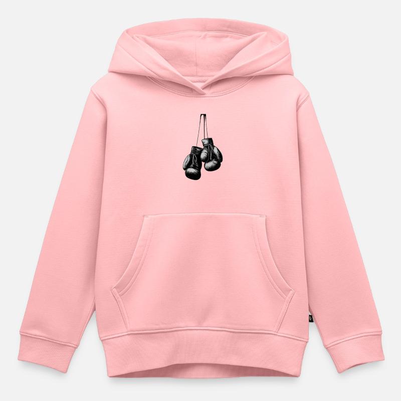 Boxe - Sweat Premium à capuche enfant bio - rose