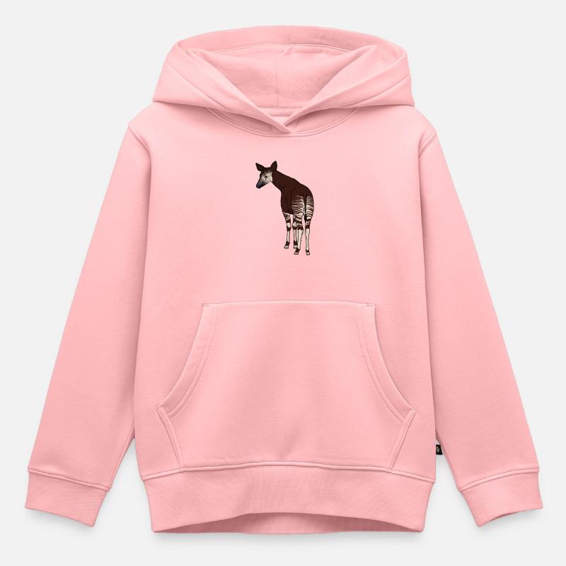 Okapi - Kinder Premium Organic Hoodie - Rosa