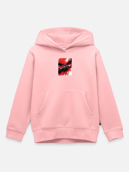 Rasender Rot Schwarz Japan  - Kinder Premium Organic Hoodie - Rosa
