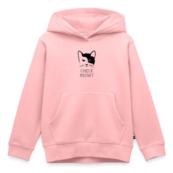 Funny shirt: Check MEOWT - Kids Premium Organic Hoodie - rose - Front - AI Model Kid Female (0cm)