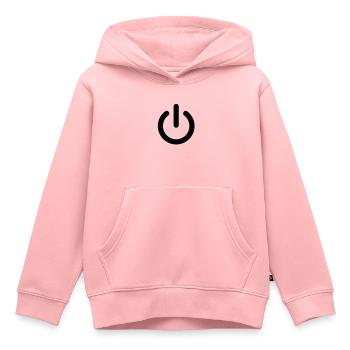 NO On Off - Sweat Premium à capuche enfant bio - rose - Devant - AI Model Kid Female (0cm)