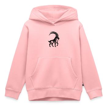 Sternzeichen Steinbock Tattoo - Kinder Premium Organic Hoodie - Rosa - Vorne - AI Model Kid Female (0cm)