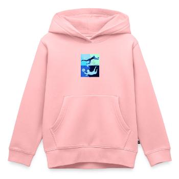 volley-ball, volley-ball, beachball,graffiti - Sweat Premium à capuche enfant bio - rose - Devant - AI Model Kid Female (0cm)