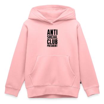 Anti social club president - Kinder Premium Organic Hoodie - Rosa - Vorne - AI Model Kid Female (0cm)