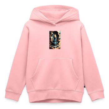 Verzauberte Blöcke - Kinder Premium Organic Hoodie - Rosa - Vorne - AI Model Kid Female (0cm)