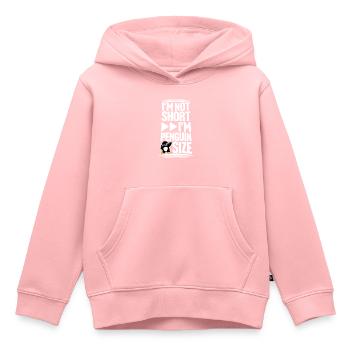 Je ne suis pas court, je suis pingouin taille dabbing dab dance - Sweat Premium à capuche enfant bio - rose - Devant - AI Model Kid Female (0cm)