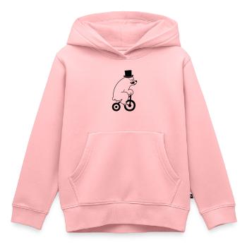 eisbaer fahrrad sir 01 - Kinder Premium Organic Hoodie - Rosa - Vorne - AI Model Kid Female (0cm)
