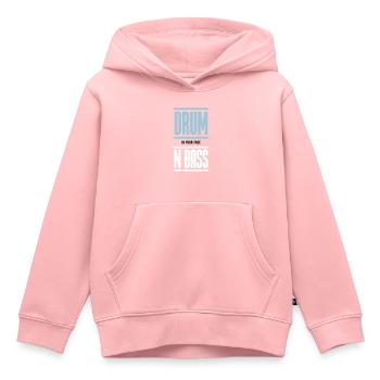 Drum and Bass Techno Music DJ - Sweat Premium à capuche enfant bio - rose - Devant - AI Model Kid Female (0cm)