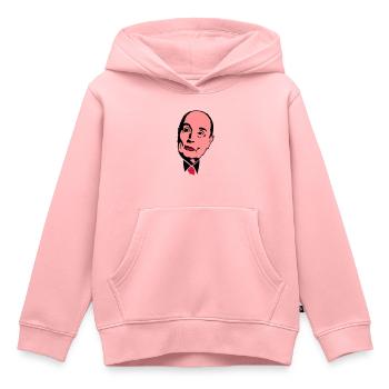 francois mitterrand president leader - Sweat Premium à capuche enfant bio - rose - Devant - AI Model Kid Female (0cm)