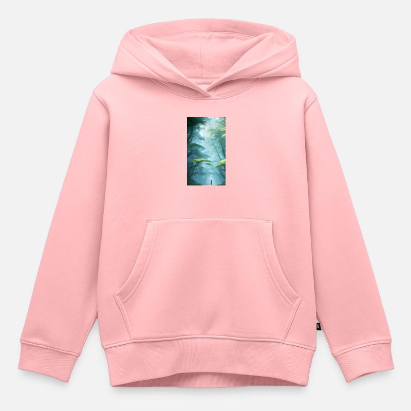 Euphorie mystique de la forêt - Sweat Premium à capuche enfant bio - rose