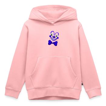 clown,karneval,clowngesicht,fastnacht,helau,blau - Kinder Premium Organic Hoodie - Rosa - Vorne - AI Model Kid Female (0cm)