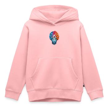 Men Thinking - Kids Premium Organic Hoodie - rose - Front - AI Model Kid Female (0cm)