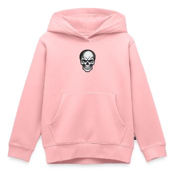 Rockmusik Totenkopf - Kinder Premium Organic Hoodie - Rosa - Vorne - AI Model Kid Female (0cm)