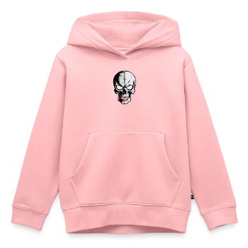Rockmusik Totenkopf - Kinder Premium Organic Hoodie - Rosa - Vorne - AI Model Kid Female (0cm)