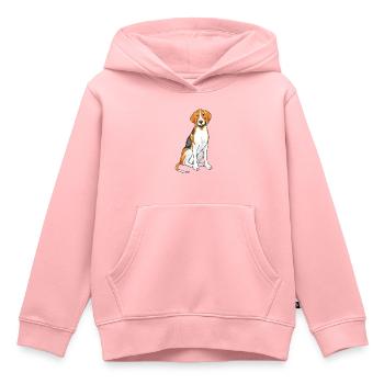 Sitting foxhound - Kids Premium Organic Hoodie - rose - Front - AI Model Kid Female (0cm)