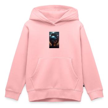 Mystérieux magicien des formes et des sphères - Sweat Premium à capuche enfant bio - rose - Devant - AI Model Kid Female (0cm)
