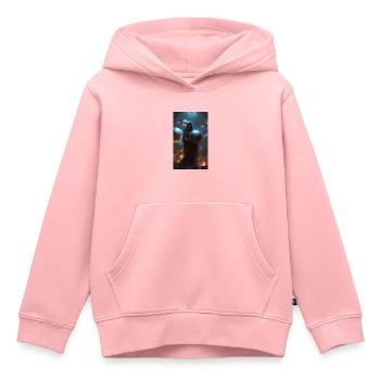 Sorcière des sphères et des orbes - Sweat Premium à capuche enfant bio - rose - Devant - AI Model Kid Female (0cm)
