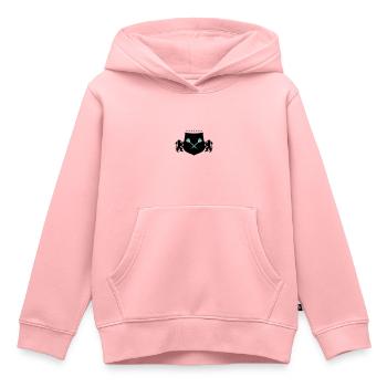 armoiries de fléchettes - Sweat Premium à capuche enfant bio - rose - Devant - AI Model Kid Female (0cm)