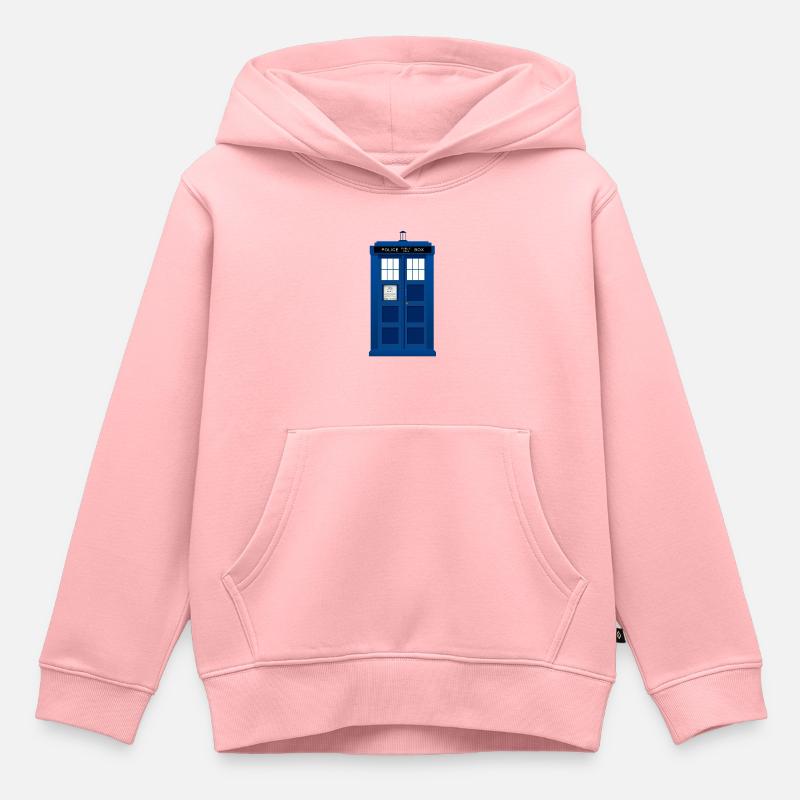 Police box tardis - Sweat Premium à capuche enfant bio - rose