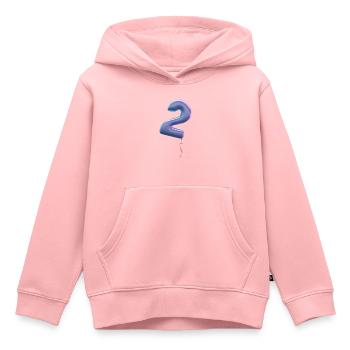 Numéro 2 comme ballon: anniversaire, anniversaire, gagnant - Sweat Premium à capuche enfant bio - rose - Devant - AI Model Kid Female (0cm)