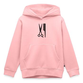 Haarschere und Kamm - Kinder Premium Organic Hoodie - Rosa - Vorne - AI Model Kid Female (0cm)