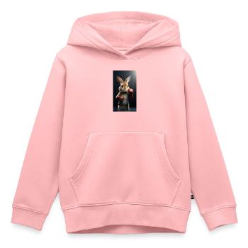 Boxe - Sweat Premium à capuche enfant bio - rose - Devant - AI Model Kid Female (0cm)