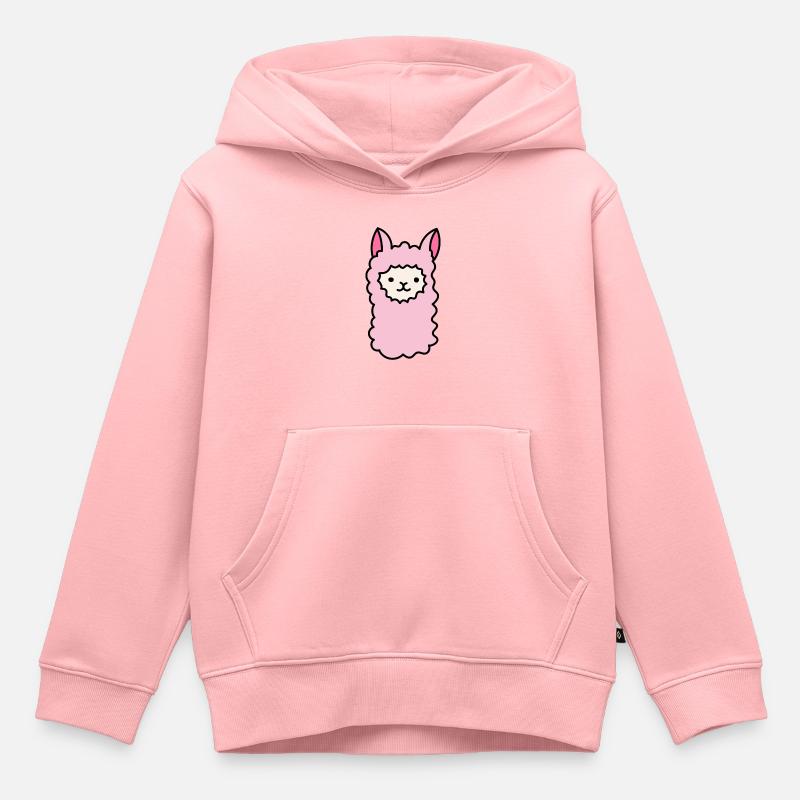Ramalama - Sweat Premium à capuche enfant bio - rose