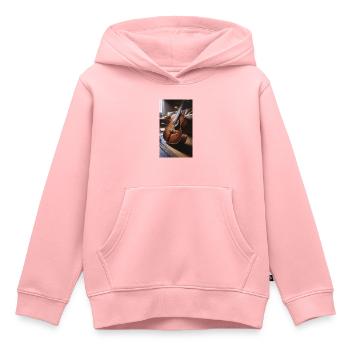 Akustische Gitarre - Kinder Premium Organic Hoodie - Rosa - Vorne - AI Model Kid Female (0cm)
