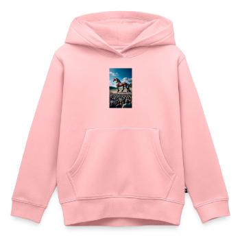 Trotting horse - Kids Premium Organic Hoodie - rose - Front - AI Model Kid Female (0cm)