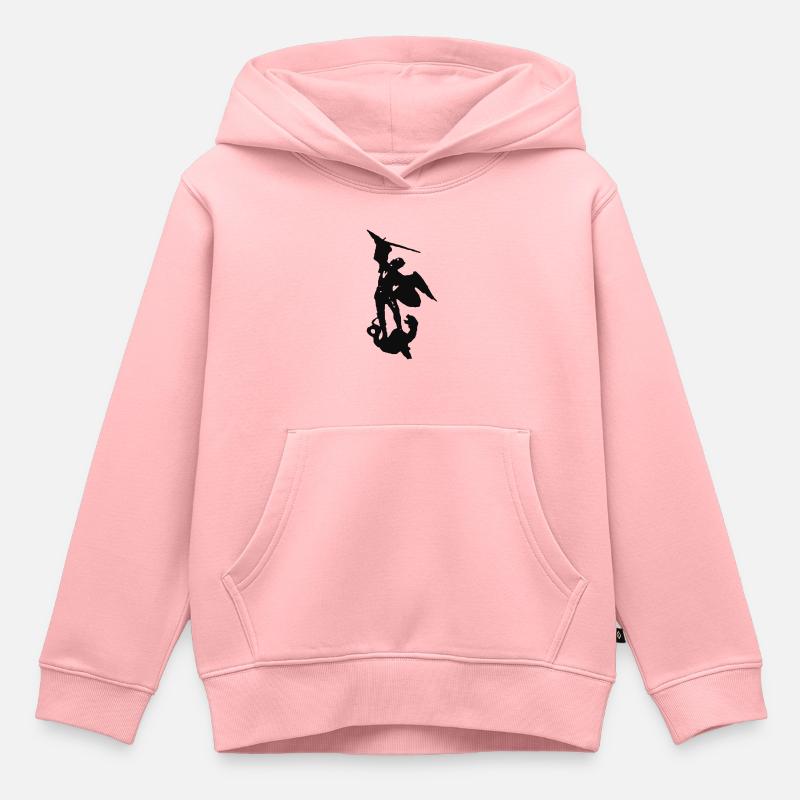 Sancte Michael - Sweat Premium à capuche enfant bio - rose